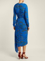 Thumbnail for your product : Preen by Thornton Bregazzi Floral-print Pleated Georgette Midi Dress - Blue Multi