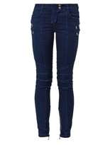Thumbnail for your product : Balmain Moto-style mid-rise skinny jeans