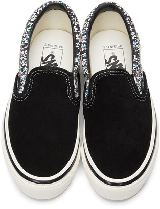 Vans Black Micro Daisy OG Classic Slip-On LX Sneakers