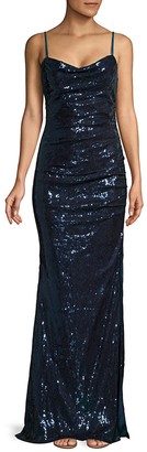 Faviana Sequin Ruched Gown