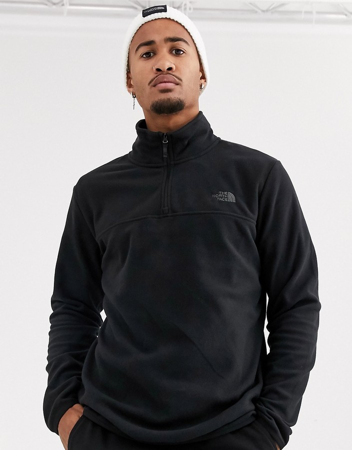 The North Face Tka glacier 1/4 zip in black - ShopStyle Jackets