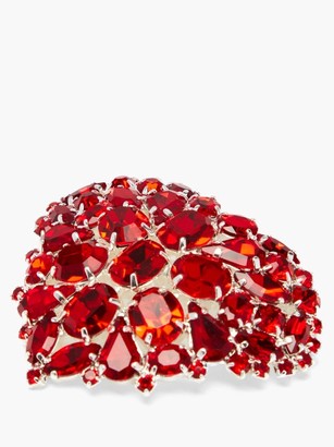 Art School Heart Crystal-embellished Brooch - Red