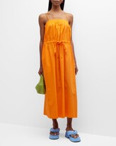 Thumbnail for your product : Ganni Cotton Maxi Strap Dress