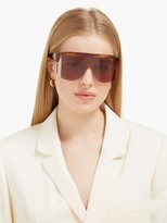 Thumbnail for your product : Loewe Eyewear - Show D-frame Acetate Visor Sunglasses - Tortoiseshell