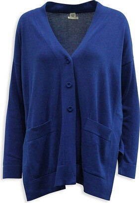 Hermes Knitted Cardigan In Electric Blue Cotton