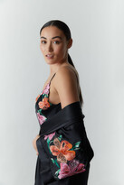 Thumbnail for your product : Natori Peony Blossoms Embroidered Silk Chemise