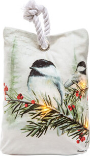 C&F Home Holiday Chickadee Light-Up LED Door Stop