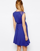 Thumbnail for your product : Thomas Laboratories Kate Maternity Dress With Lace Sleeve
