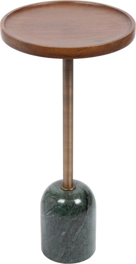 Kate and Laurel Shorrock Round Mango Wood Side Table