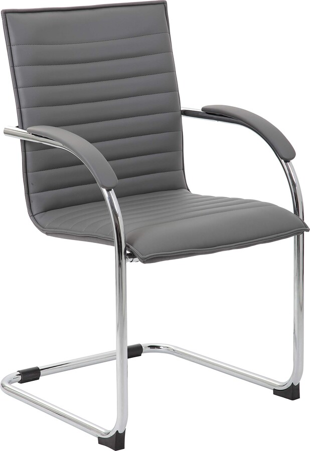 Boss Office Products Boss Chrome Frame Caressoftplus Vinyl Side Chair