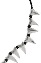 Thumbnail for your product : Dezso by Sara Beltràn Baby Shark Tooth woven cotton and silver necklace