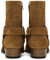 Thumbnail for your product : Saint Laurent Tan Suede Wyatt Harness Boots