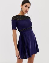 Thumbnail for your product : Three floor Pleated Mini Dress With Lace Inserts