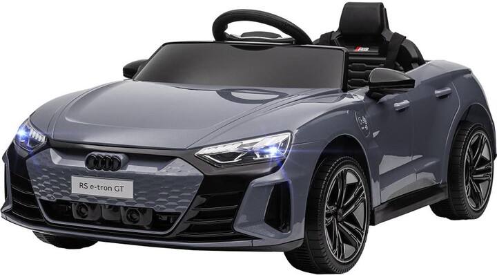 BreeBe Aosom Kids Ride on Car, 12V Licensed Audi RS E-tron GT 3.1 MPH Electric Car for Kids, Ride-on Toy for Boys and Girls with Remote Control, 4 Wheels with Suspension, Horn, Music, Lights, Gray