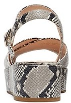 Thumbnail for your product : Kate Spade Bunton Snakeskin-Embossed Leather Flatform Sandals