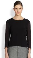 Thumbnail for your product : Marni Envers Satin Crepe Top