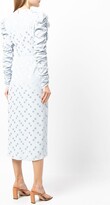Thumbnail for your product : Keepsake Polka Dot-Print Ruched Midi Dress