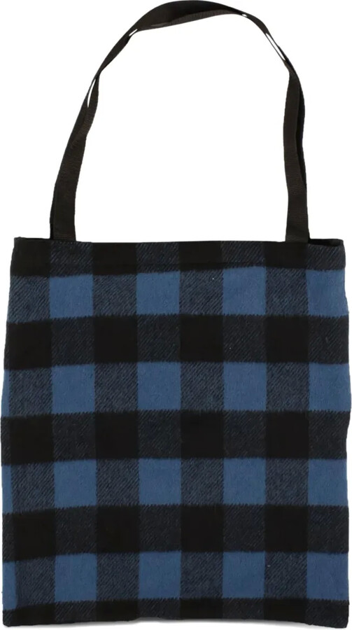 424 On Fairfax checked tote bag