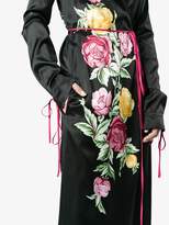 Thumbnail for your product : ATTICO Grace floral satin wrap midi dress