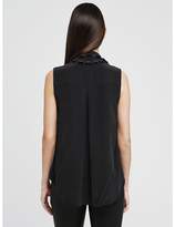 Thumbnail for your product : L'Agence Christina Ruffled Neck Tie Sleeveless Blouse