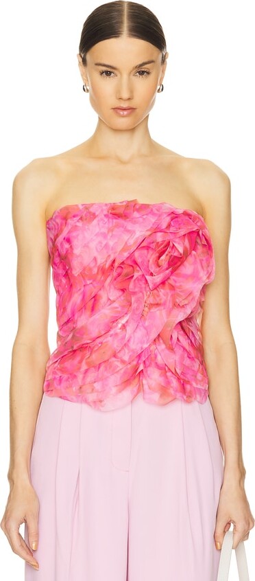 Aje Charmed Rosette Ruffle Bustier