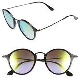 Thumbnail for your product : Ray-Ban Women's Icons 49Mm Round Sunglasses - Black/ Green
