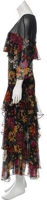 Cinq à Sept Floral Silk Midi Dress w/ Tags