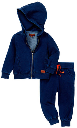 7 For All Mankind Hoodie & Jogger 2-Piece Set (Baby Boys)