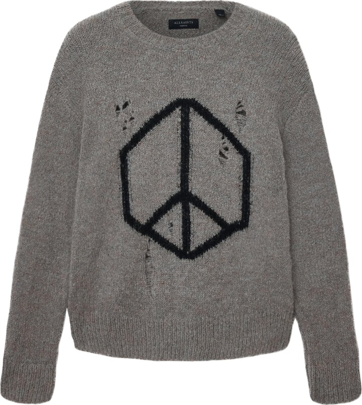 AllSaints Wool-Blend Message Sweater