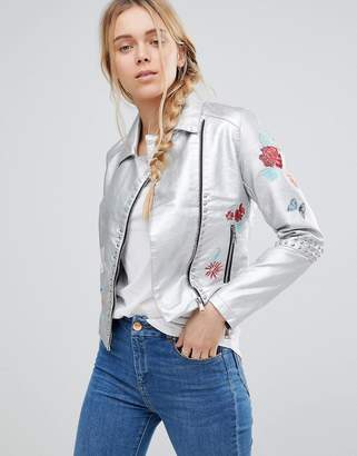Glamorous Embroidered Metallic Jacket