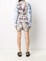 Thumbnail for your product : MSGM Illustration Print Long-Sleeve Playsuit