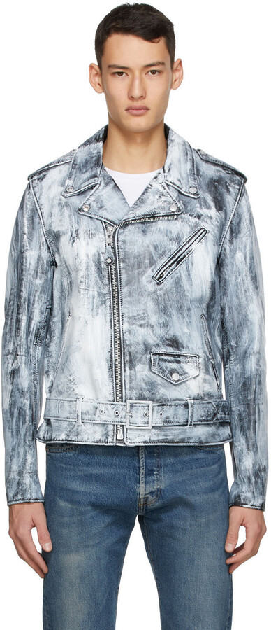 schott white leather jacket