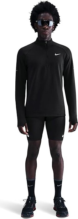 Nike Thermo-FIT Repel Winterized Stride Half-Zip Men's Workout Black/Reflective Silver : SM Polyester/Spandex