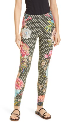 floral stretch pants