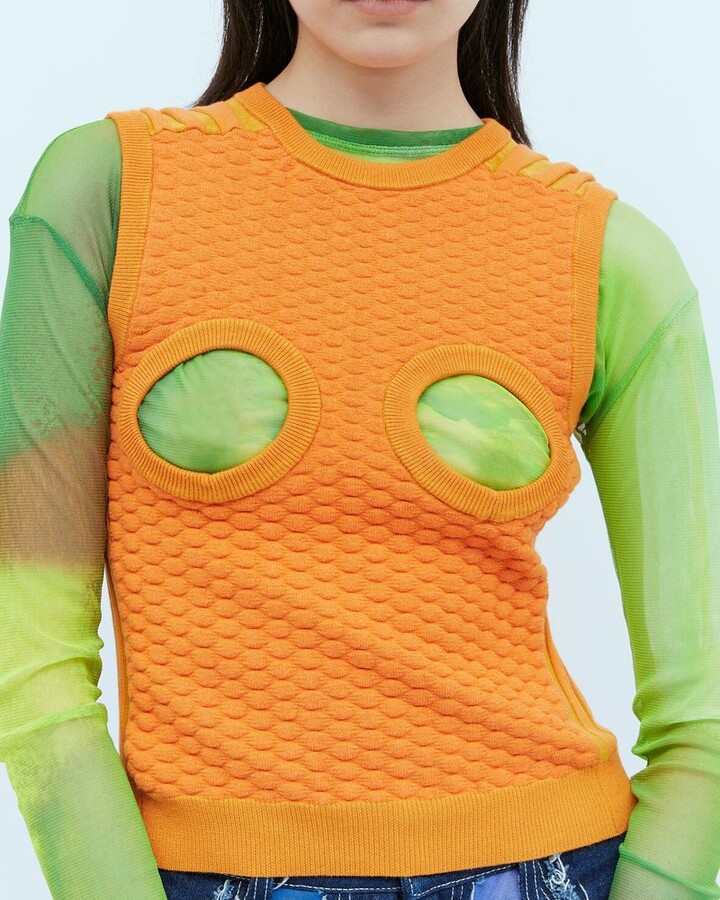 Paula Canovas Del Vas Knit Bubble Cut Out Top