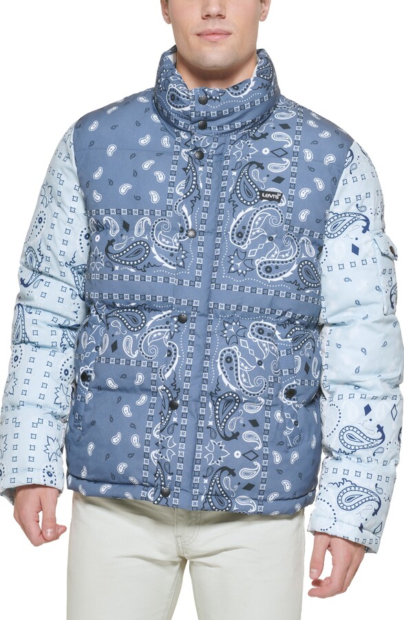 Levi's Patterned Water Resistant Puffer Jacket - ShopStyle