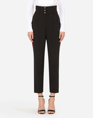 Dolce & Gabbana High-waisted pants with contrasting side bands