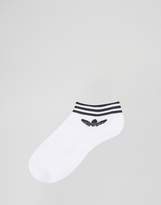Thumbnail for your product : adidas 3 Pack White Ankle Socks With Trefoil Logo