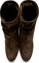 Thumbnail for your product : Burberry Clay Grey Suede Slouchy Ankle Boots