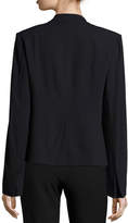 Thumbnail for your product : Halston Blazer with Charmuese Closure, Black