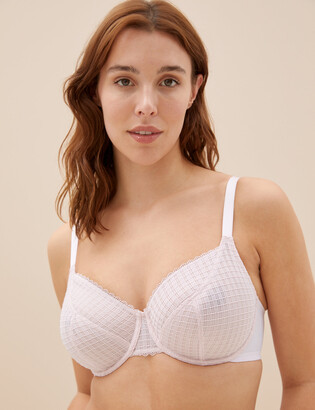 Marks and Spencer Geometric Lace Underwired Balcony Bra F-H