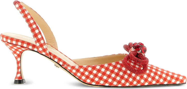 MACH & MACH Bow-Detail Pattern Pumps