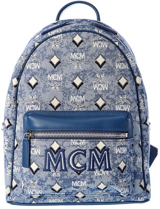 mcm blue backpacks
