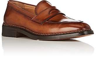 Fratelli Giacometti Men's Burnished Leather Penny Loafers - Brown
