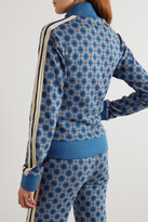 Thumbnail for your product : Wales Bonner London Crochet-trimmed Jacquard-knit Cotton Track Jacket - Blue