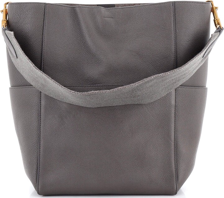Celine Grey Smooth Leather Small Ring Tote Bag - Yoogi's Closet