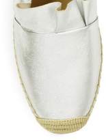 Thumbnail for your product : Michael Kors Laticia Ruffled Metallic Leather Espadrilles