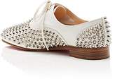 Thumbnail for your product : Christian Louboutin Women's Freddy Spikes Donna Leather Oxfords - Latte, Silver