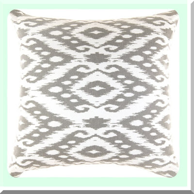 BRBCA Diamond Accent Cotton Throw Pillow Covers - Set of 2 Sleet Gray Decorative Cushion Cases for Home Décor and Living Room Sofa