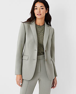 Ann Taylor The Tall Two Button Blazer in Double Knit - ShopStyle